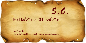 Soltész Olivér névjegykártya