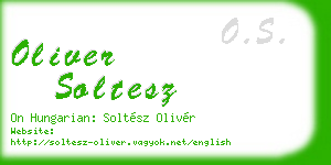 oliver soltesz business card